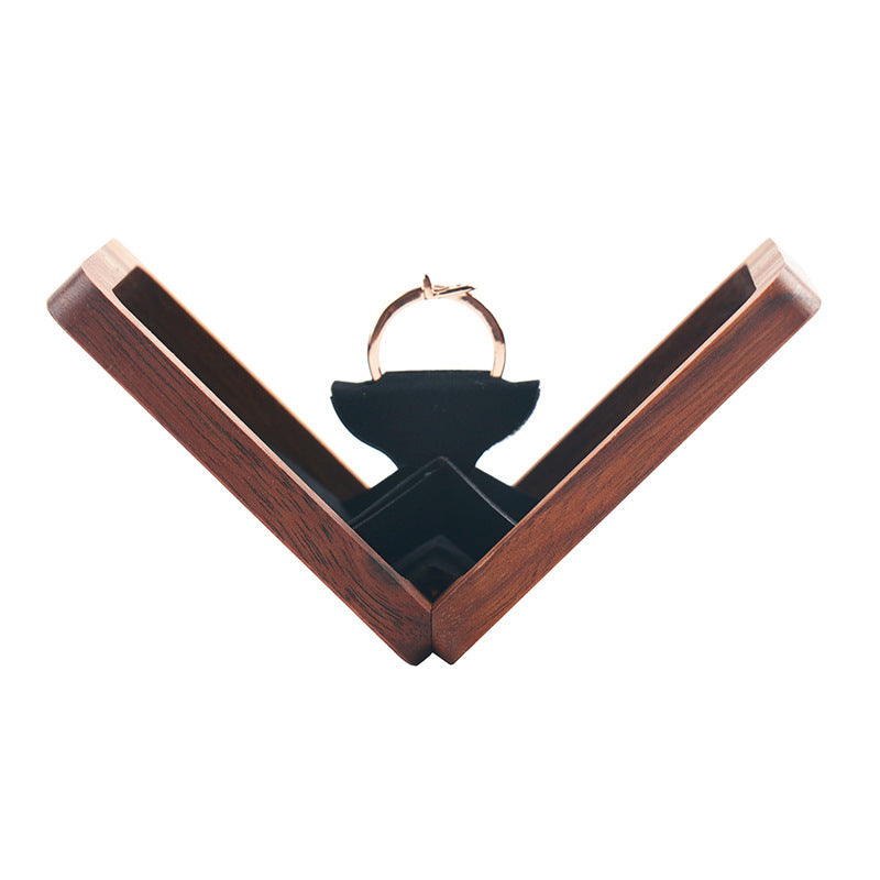 Creative Solid Wood Walnut Jewelry Box - Necklace, Earrings, Pendant & Ring Storage - Handmade Wooden Organizer for Jewelry and Accessories