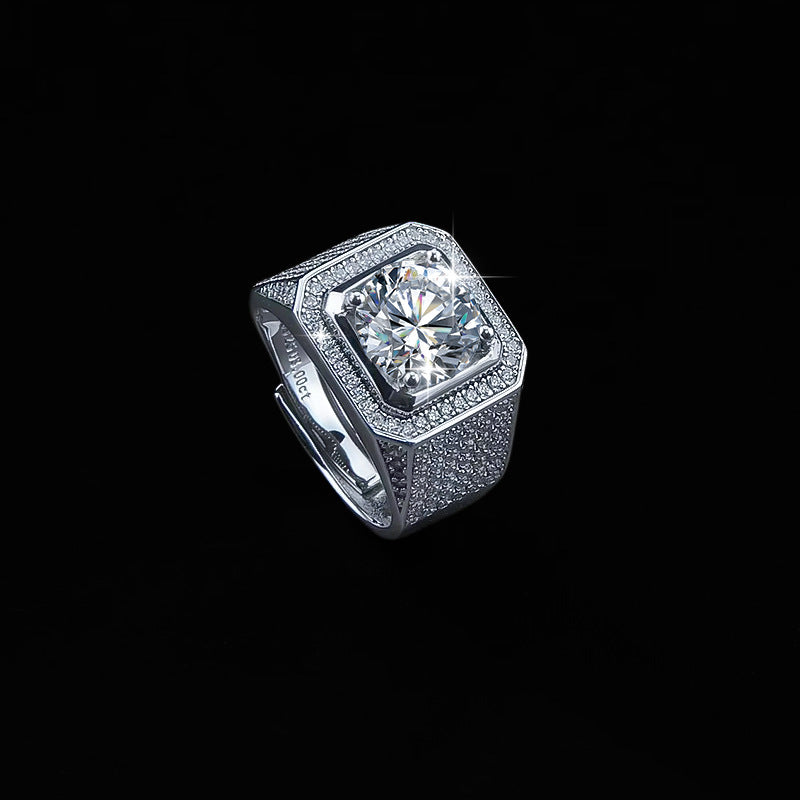 Luxury 5ct Moissanite Ring – Solid 925 Silver with Intense Brilliance