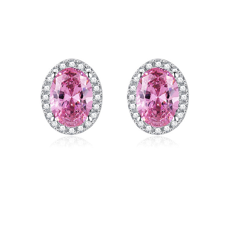 Birthstone Stud Earrings - 925 Silver 12 Months Gem Collection (Hypoallergenic)
