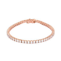 Felistly Jewelry 2-4mm Dainty Moissanite Tennis Bracelet for Women - Solid 925 Sterling Silver Full Circle Pavé Setting Delicate Jewelry