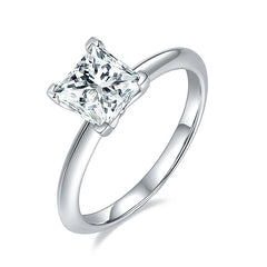 Felistly Jewelry: Classic & Elegant 1ct Moissanite Engagement Ring for Women - Oval, Heart, Radiant & Marquise Cut (Dainty Solitaire Design)