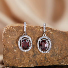 Natural Amethyst Citrine Earrings - 18K Gold Plated 925 Silver Studs (Chakra Healing Gemstones)