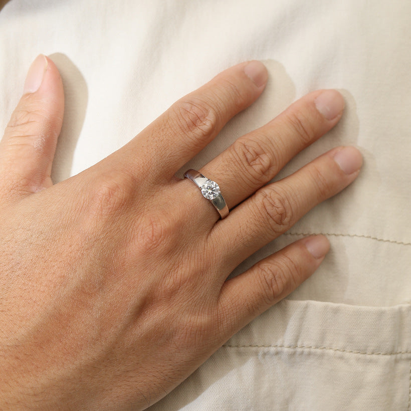 Felistly Jewelry:925 Sterling Silver Moissanite Couple Rings – Minimalist Luxury Wedding Bands for Him & Her, Sealed Design