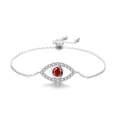 Felistly Jewelry: Evil Eye Protection Bracelet - 925 Silver Minimalist Moissanite Jewelry for Women