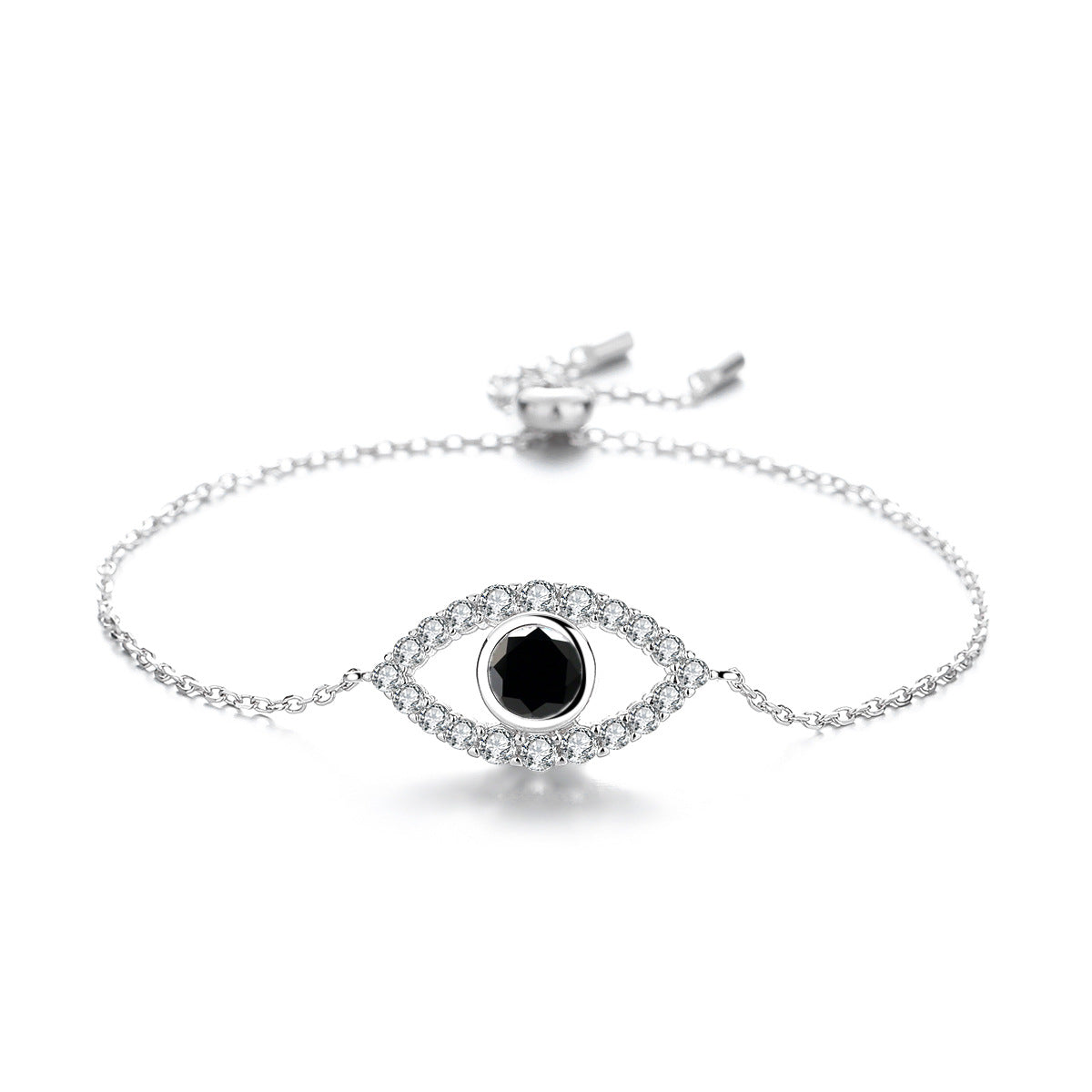 Felistly Jewelry: Evil Eye Protection Bracelet - 925 Silver Minimalist Moissanite Jewelry for Women