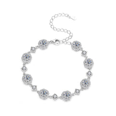 Felistly Jewelry: Square Moissanite Bracelet - 925 Silver Bestseller Stackable Jewelry for Women