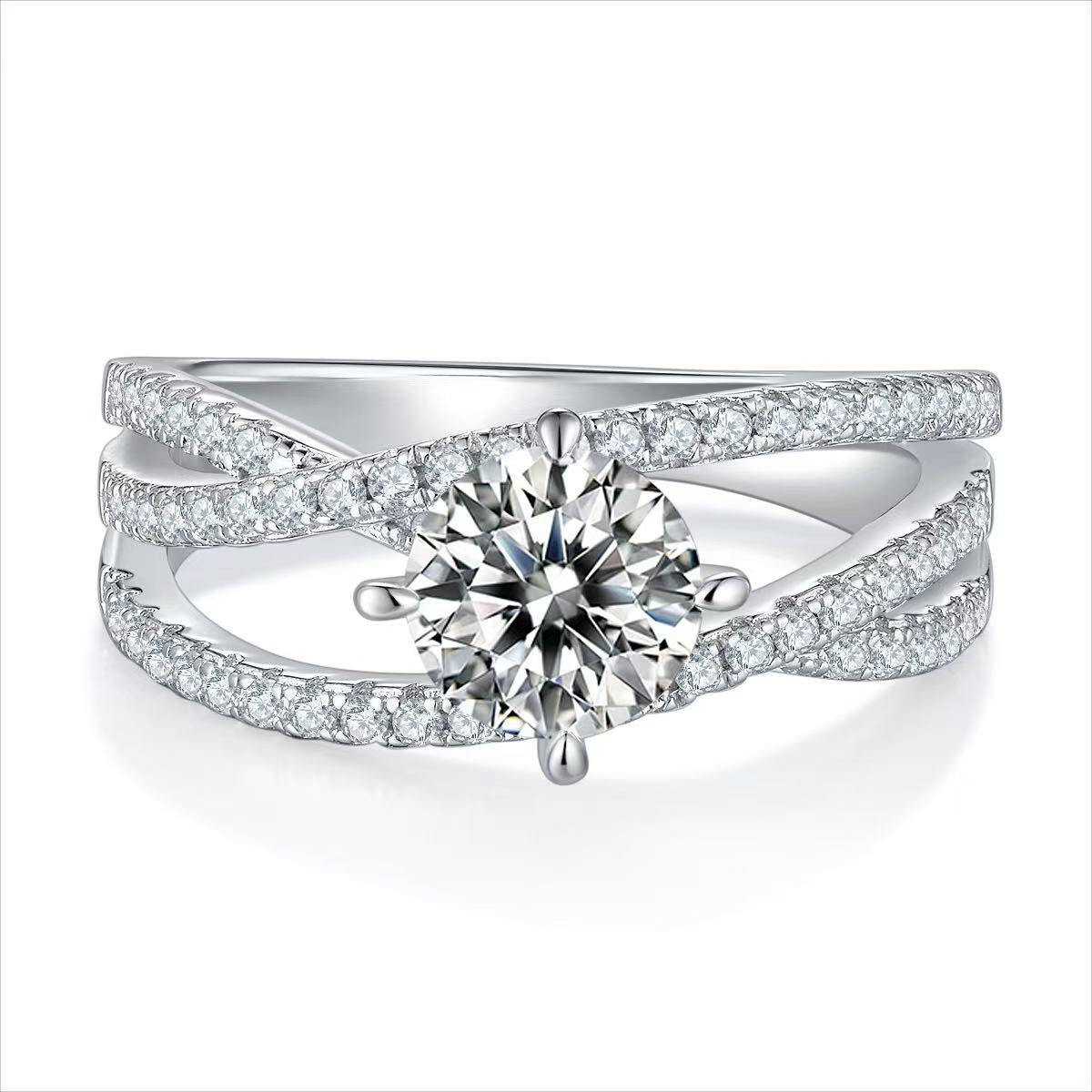 engagement rings for women | 1-Carat D Color Moissanite 'Three Lifetimes' Series Women's Ring
