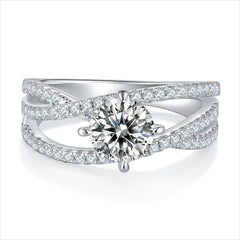 engagement rings for women | 1-Carat D Color Moissanite 'Three Lifetimes' Series Women's Ring