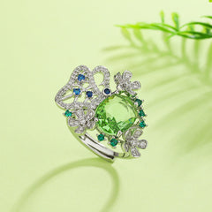 Felistly Jewelry: New Floral Dainty Ring for Women - Botanical Adjustable Minimalist Ring, Trendy Luxury Gift