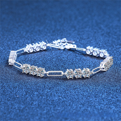 Felistly Jewelry: 5.4CT Moissanite Tennis Bracelet - 925 Silver High-End Everyday Jewelry for Women
