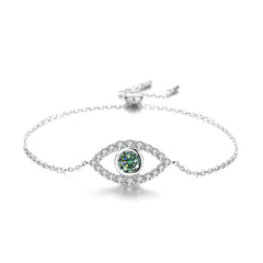 Felistly Jewelry: Evil Eye Protection Bracelet - 925 Silver Minimalist Moissanite Jewelry for Women