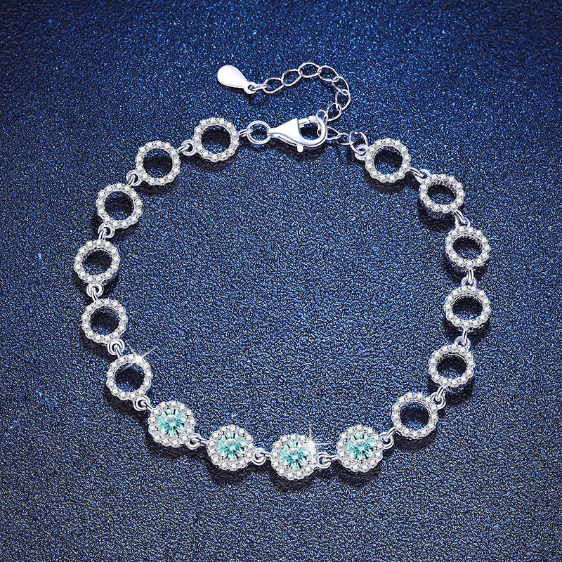 Felistly Jewelry: Minimalist Moissanite Line Bracelet - 925 Silver Everyday Luxury Jewelry