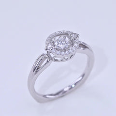 engagement rings for women | Heartthrob Collection: Platinum-Plated 925 Silver Moissanite Ring