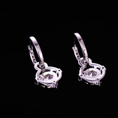 2-in-1 Moissanite Earrings – 925 Silver Pavé Gemstone Jewelry for Women