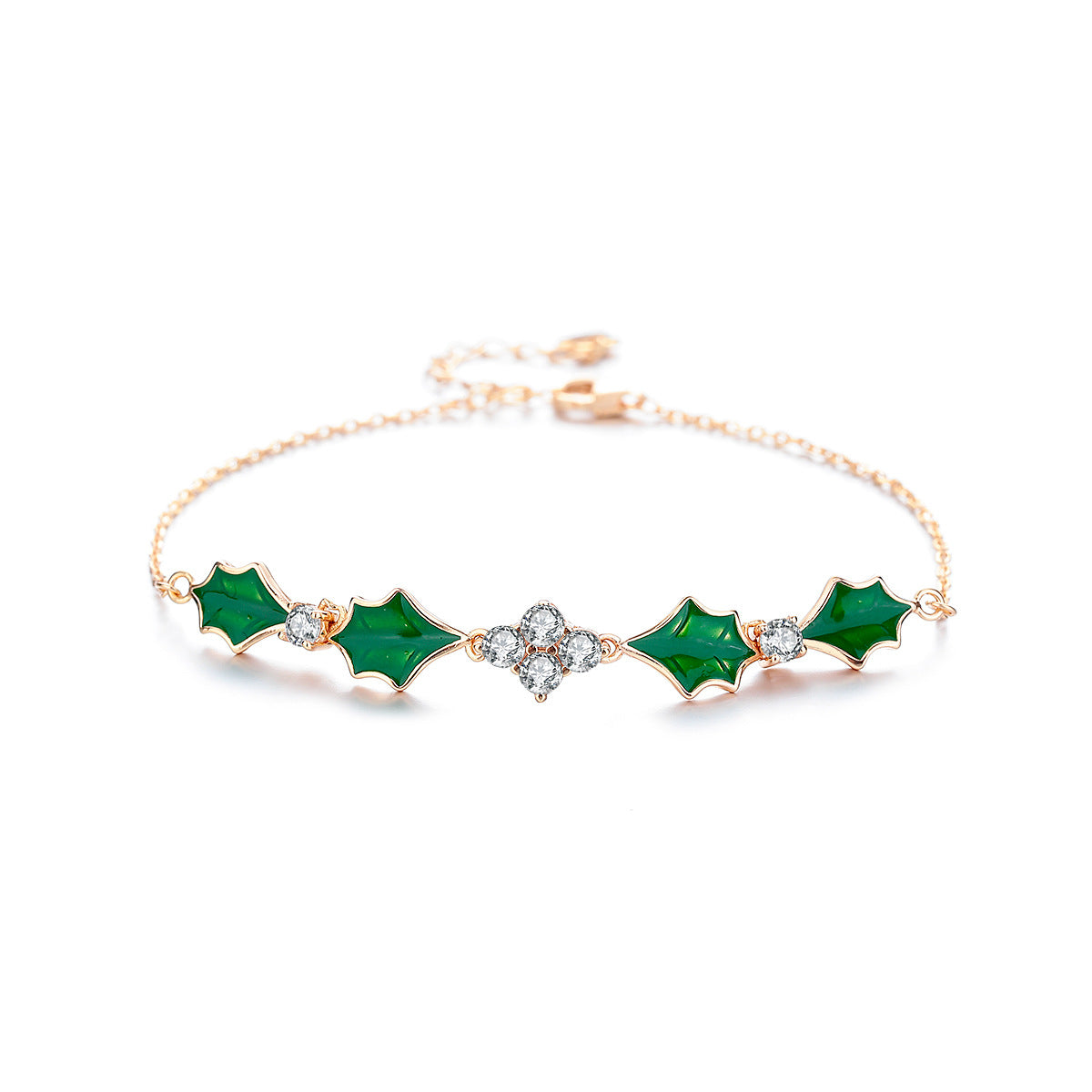 Felistly Jewelry: Cross-Border S925 Sterling Silver Moissanite Leaf Bracelet - Niche Fashion Stackable Jewelry for Women (Minimalist Luxury)