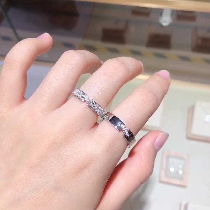 His & Hers Moissanite Wedding Rings – Platinum Over Sterling Silver Minimalist Bands