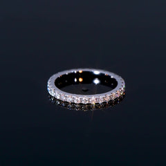 Felistly Jewelry Moissanite  Full Eternity Thin Wedding Band For Women
