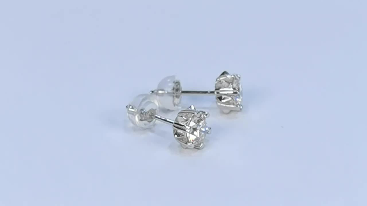Snowflake Moissanite Studs - 925 Silver Everyday Jewelry (Birthday/Christmas Gift)