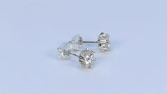 Snowflake Moissanite Studs - 925 Silver Everyday Jewelry (Birthday/Christmas Gift)