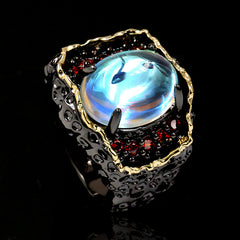 Felistly Jewelry: Hot-Selling Accessory – Vintage Statement Woven Rhinestone Ring for Women, Creative and Luxurious Design
