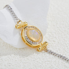 Felistly Jewelry: Natural Australian Opal Silver Bracelet - Premium 925 Sterling Silver Gemstone Jewelry for Women