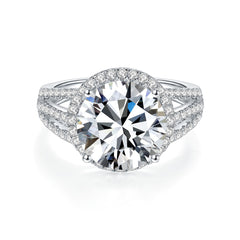 Felistly Jewelry: 5CT Premium Forever One Moissanite Solitaire Ring - Platinum Over Sterling Silver Bridal Jewelry