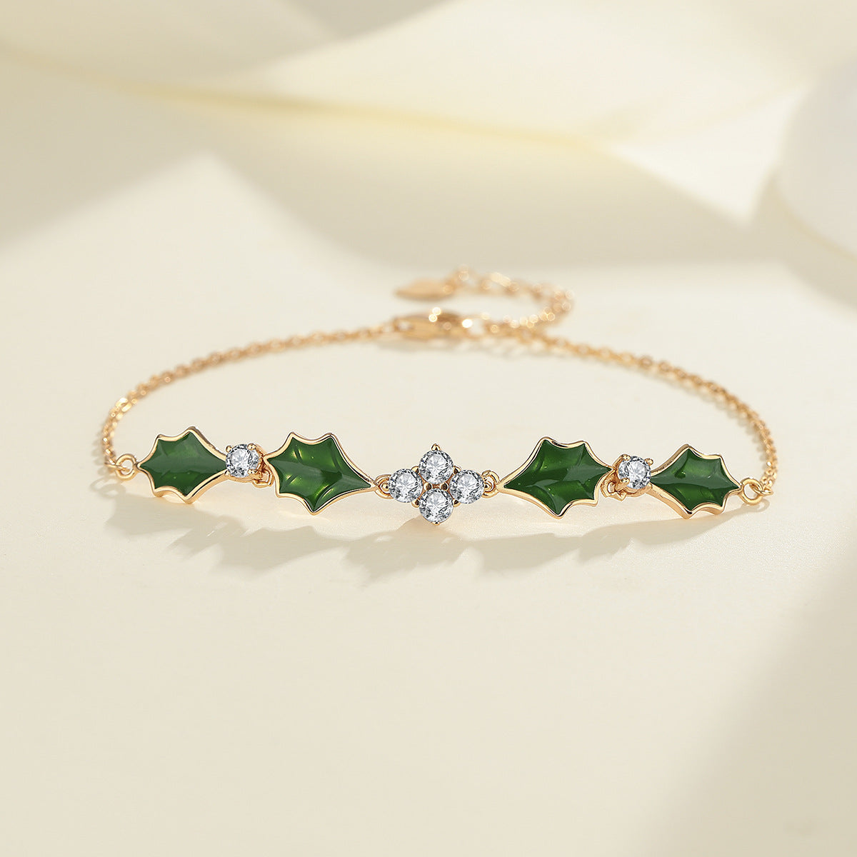 Felistly Jewelry: Cross-Border S925 Sterling Silver Moissanite Leaf Bracelet - Niche Fashion Stackable Jewelry for Women (Minimalist Luxury)