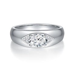 engagement rings for women 5*7mm Oval Moissanite Ring – 1ct D Color 925 Silver Unisex Jewelry, Perfect Valentine’s Gift | moissanite vintage rings