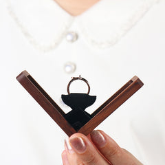 Creative Solid Wood Walnut Jewelry Box - Necklace, Earrings, Pendant & Ring Storage - Handmade Wooden Organizer for Jewelry and Accessories