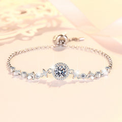 Felistly Jewelry: Adjustable Moissanite Bead Bracelet - 925 Silver Minimalist Jewelry for Women