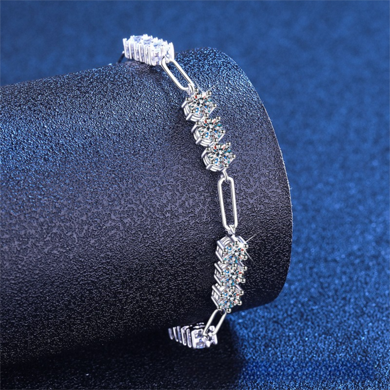 Felistly Jewelry: 5.4CT Moissanite Tennis Bracelet - 925 Silver High-End Everyday Jewelry for Women