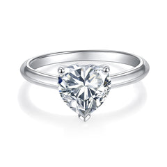 Felistly Jewelry: Classic & Elegant 1ct Moissanite Engagement Ring for Women - Oval, Heart, Radiant & Marquise Cut (Dainty Solitaire Design)