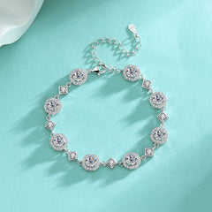 Felistly Jewelry: Square Moissanite Bracelet - 925 Silver Bestseller Stackable Jewelry for Women