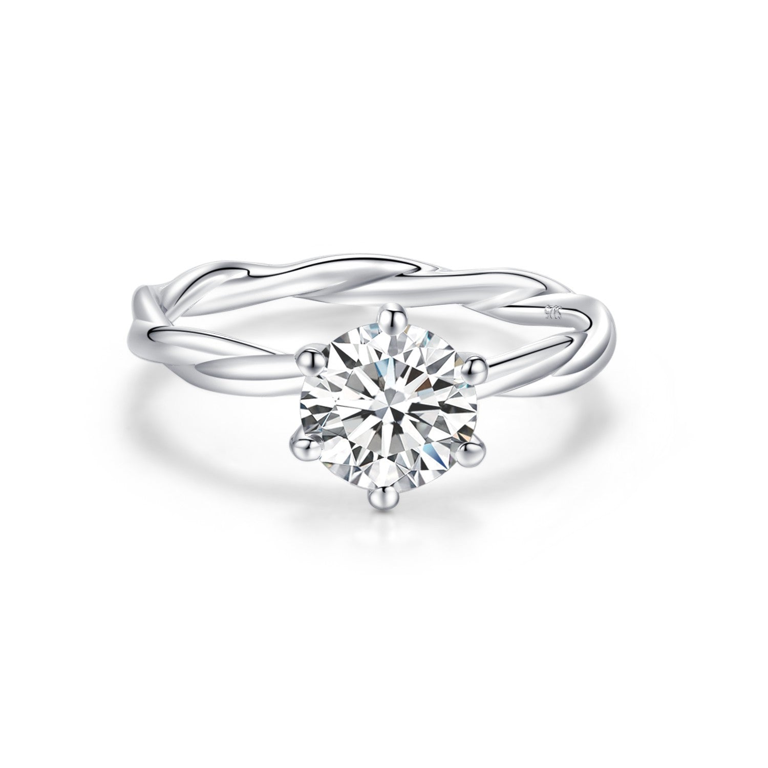 engagement rings for women | Elegant 1ct D Moissanite Ring - 925 Silver Rhodium Vine Setting for Women |moissanite vintage rings