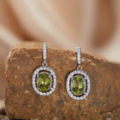 Natural Amethyst Citrine Earrings - 18K Gold Plated 925 Silver Studs (Chakra Healing Gemstones)