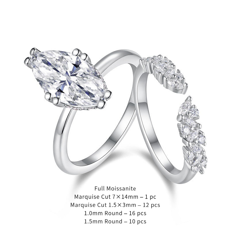 Felistly Jewelry:Stackable S925 Sterling Silver Moissanite Rings for Women – Hypoallergenic & Tarnish-Resistant Luxury Minimalist Rings