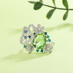 Felistly Jewelry: New Floral Dainty Ring for Women - Botanical Adjustable Minimalist Ring, Trendy Luxury Gift