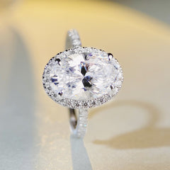 Felistly Jewelry: Wholesale S925 Sterling Silver High Carbon Diamond Ring for Women – Solitaire & Full Diamond "Pigeon Egg" Trendy Style