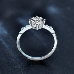 wedding bands for women moissanite Platinum-Plated Moissanite Deer Ring – 925 Silver Romantic Jewelry