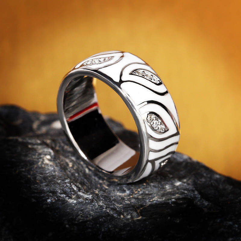 Felistly Jewelry: Creative New Angel Eye Ring for Women, Handmade Enamel Statement Ring