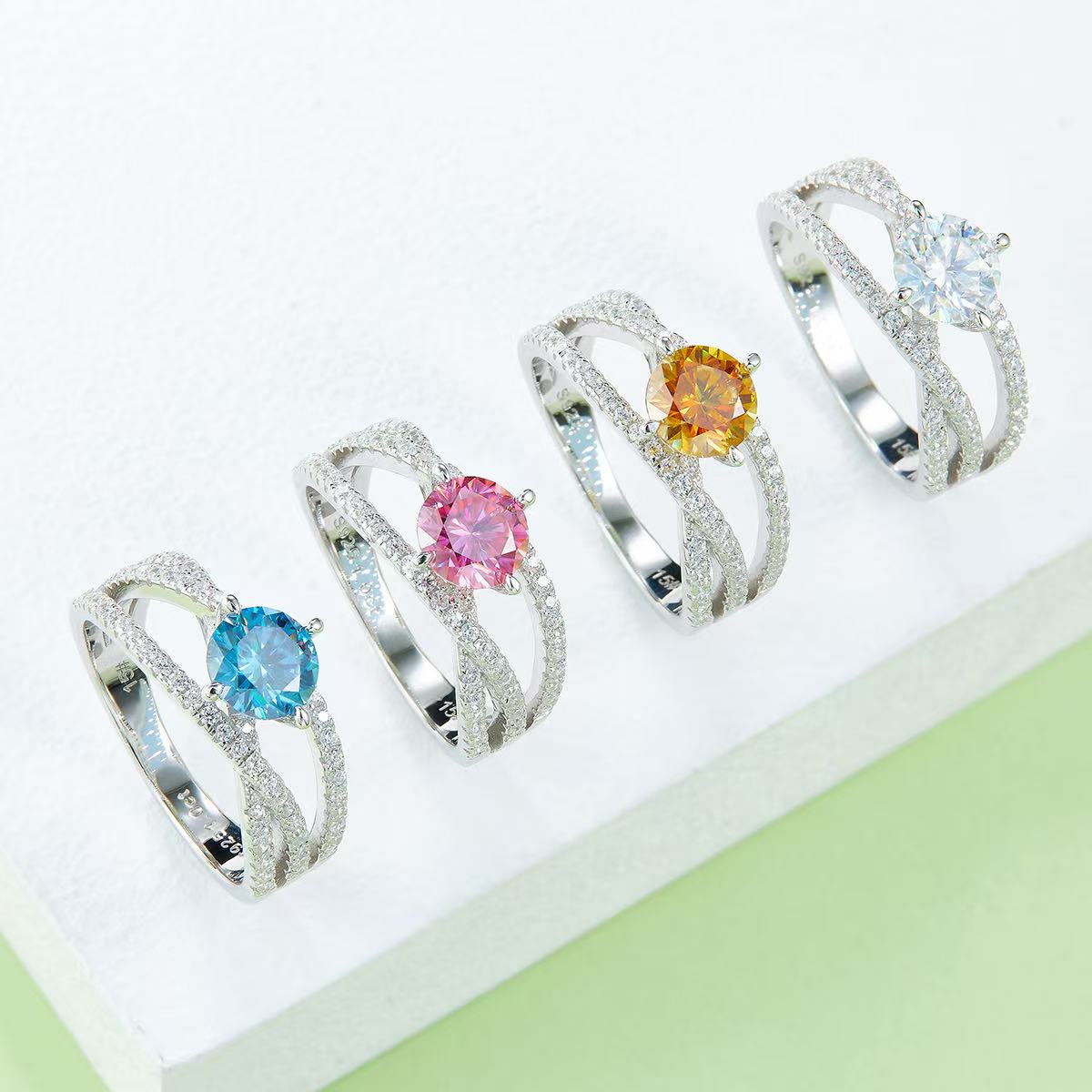 engagement rings for women | 1-Carat D Color Moissanite 'Three Lifetimes' Series Women's Ring