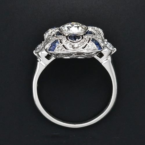Felistly Jewelry: Sapphire Ring for Women, Premium European & American Jewelry, Engagement Ring, White Gold Plated, Luxury Gift