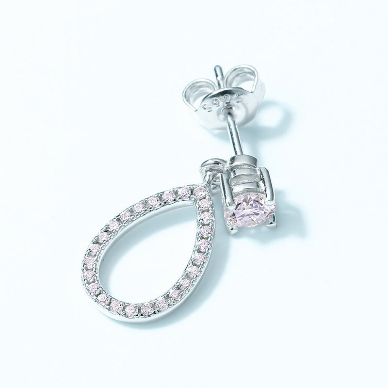 Pear-Cut Moissanite Drop Earrings - 925 Silver Dainty Jewelry for Women