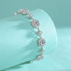 Felistly Jewelry: Square Moissanite Bracelet - 925 Silver Bestseller Stackable Jewelry for Women