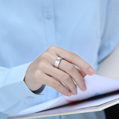 Felistly Jewelry: Men gents ring 3ct Moissanite Men's Ring S925 Sterling Silver Minimalist Fashion Wedding Band, Gift for Boyfriend/Husband/Father's Day
