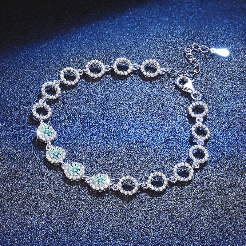 Felistly Jewelry: Minimalist Moissanite Line Bracelet - 925 Silver Everyday Luxury Jewelry