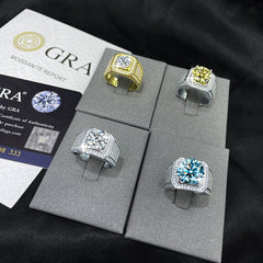 Luxury 5ct Moissanite Ring – Solid 925 Silver with Intense Brilliance