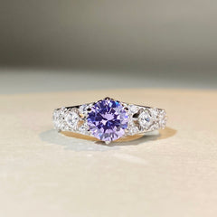 Felistly Jewelry: women's moissanite wedding band 925 Sterling Silver 1ct D Color Moissanite Ring for Women, D Color Hollow-Out VVS1 Moissanite Ring