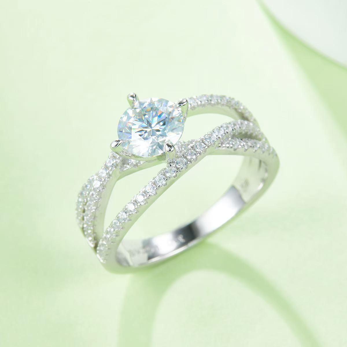 engagement rings for women | 1-Carat D Color Moissanite 'Three Lifetimes' Series Women's Ring