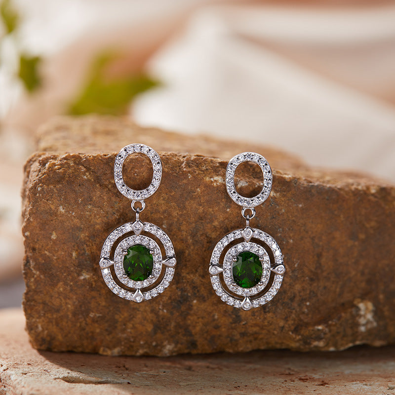 Luxury S925 Sterling Silver 18K Gold-Plated Natural Gemstone Earrings – Exclusive Minimalist Jewelry